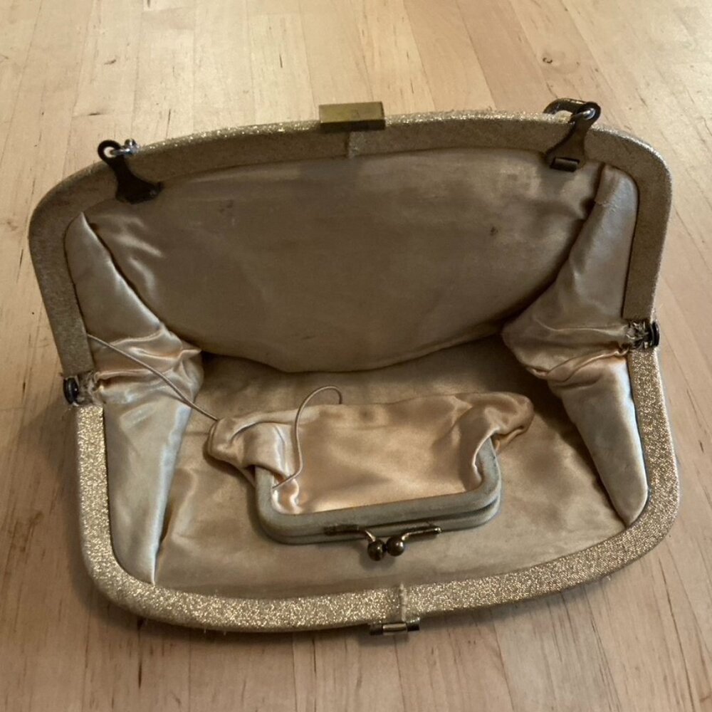 Vintage Gold Lame Clutch - Picture 2 of 3